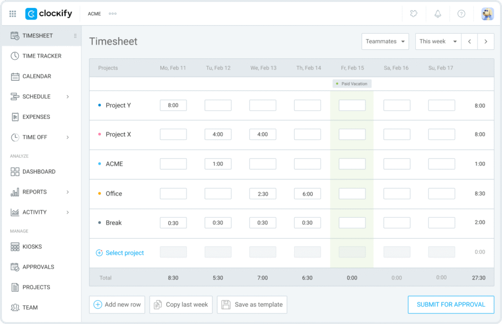 Clockify Pro Time Management System – Prodhee